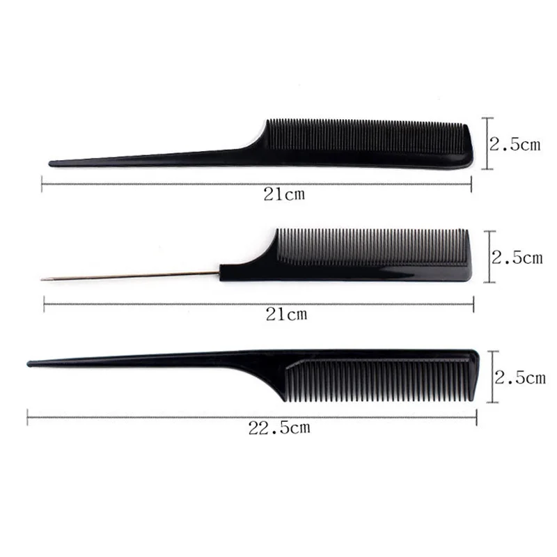 

Dropshipping 10Pcs Hairdressing Combs Set Plastic Salon Barbers Hair Styling Brush Tools Kit SMJ