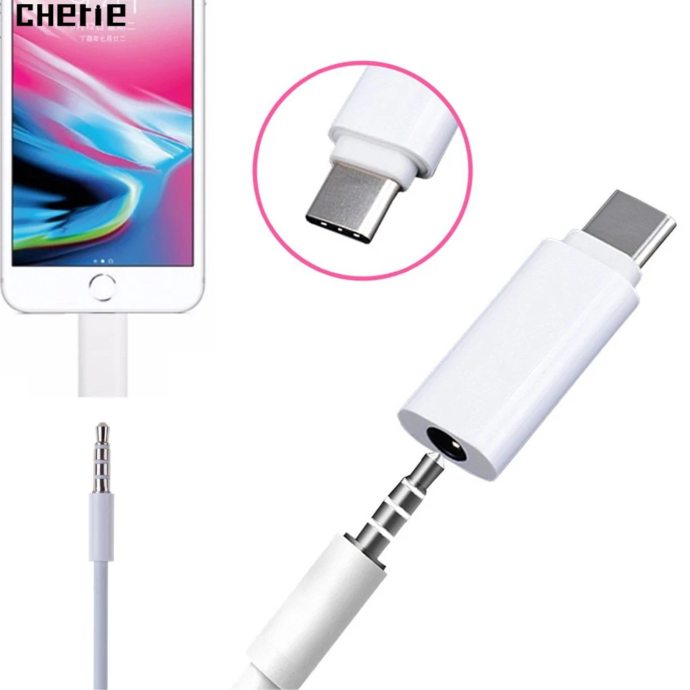 Чери Тип C 3 5 мм Aux адаптер для HTC Samsung OnePlus 7 Pro USBC наушники Audifonos Adaptador USB Tipo разъем