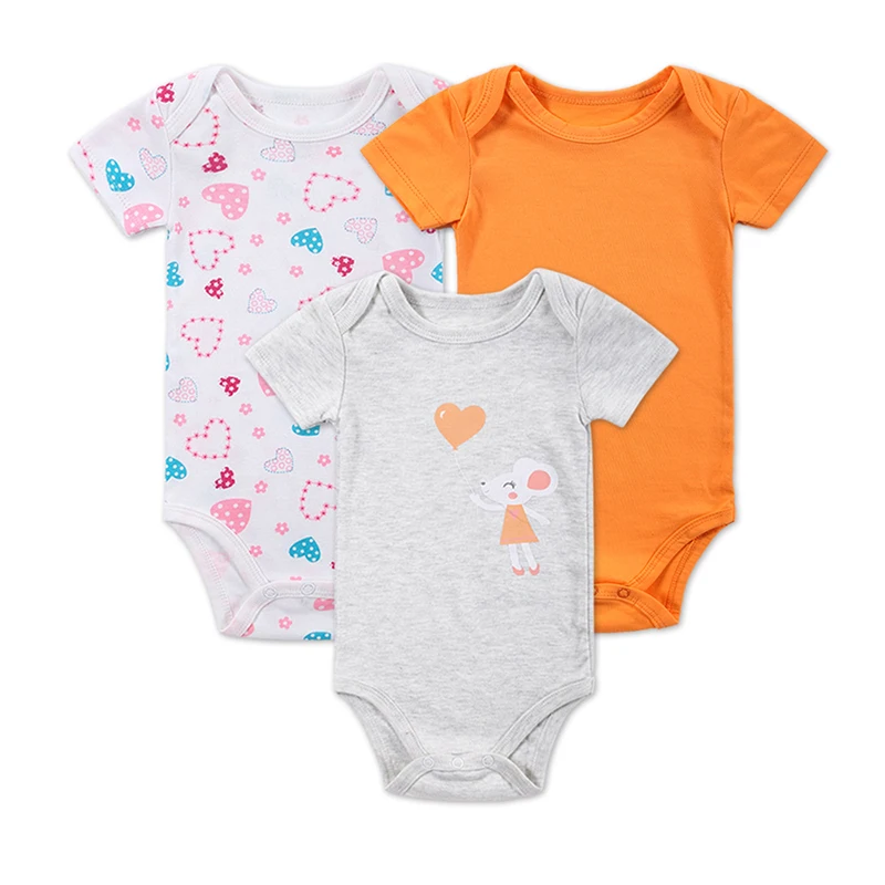 3 части / серия Baby Fashion полосатые с коротким рукавом Rompers детей комбинезон