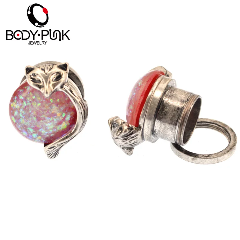 Перфорированная шнековая вилка в стиле панк с лисьим покрытием шнековые затычки