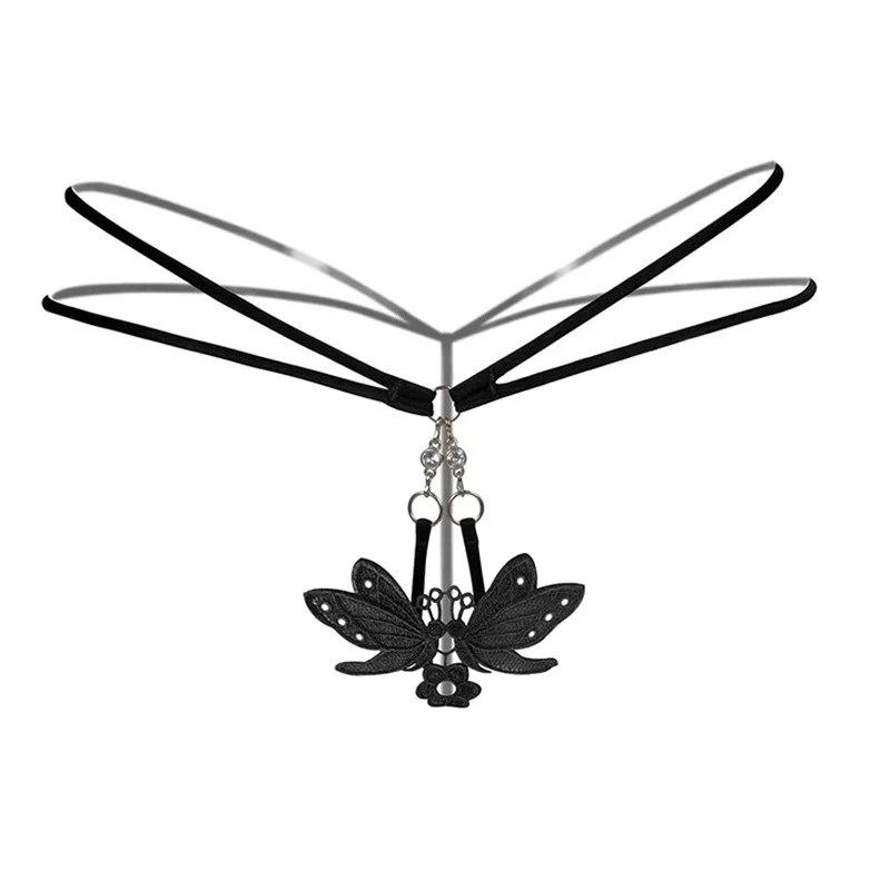 2018 женские трусики с вышивкой низкая талия металлическая застежка Эротические