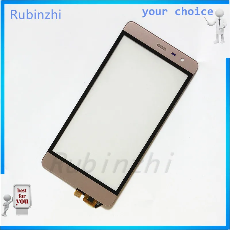 RUBINZHI Phone Touch Screen Panel Sensor Front Glass For Micromax q4202 Touchscreen Digitizer Replacement Lens With 3m tape | Мобильные