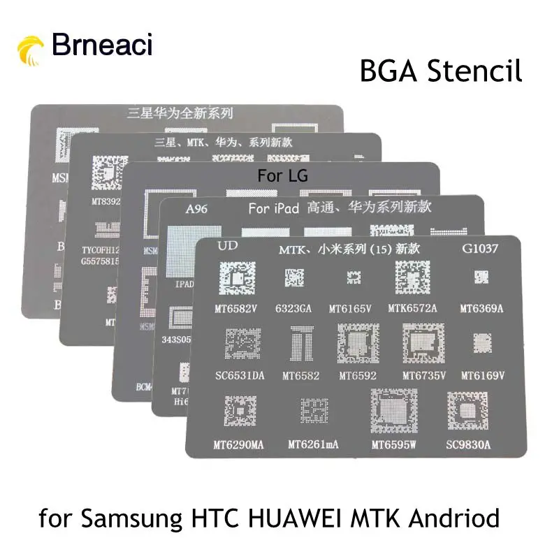 Brneaci BGA трафарет с прямым нагревом для Samsung HUAWEI HTC MTK телефон Android IC чип Reball