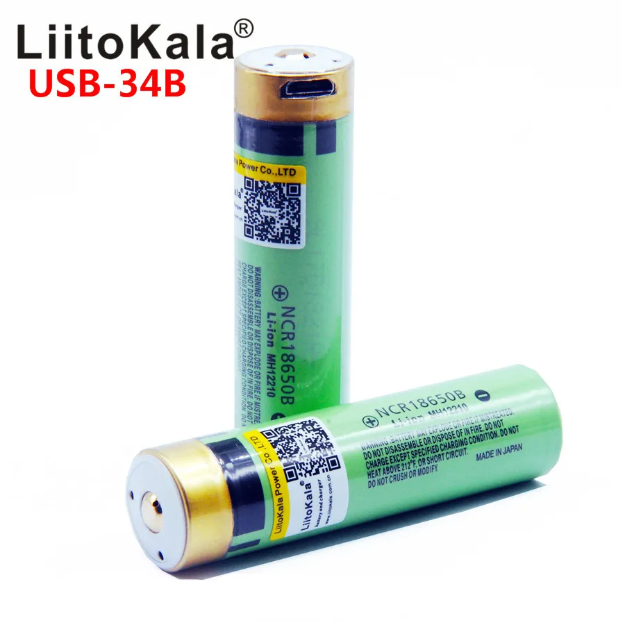 Аккумуляторная батарея LiitoKala литий-ионная USB 3 7 в 18650 мАч | Электроника