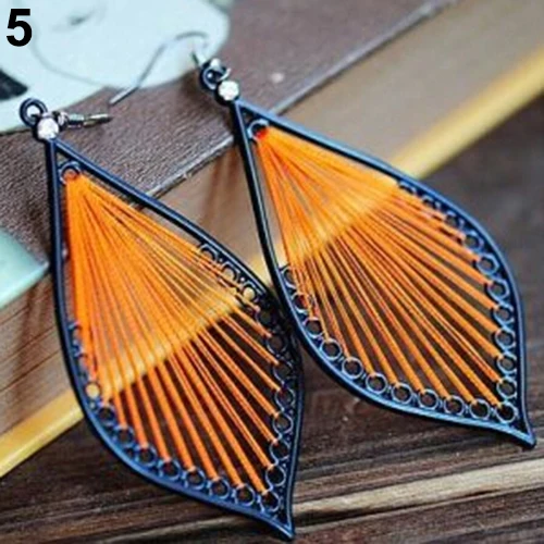 2015 hot sell Fresh Style Women Fashion Handcraft Thread Cute Dangle Earrings Jewelry 56U3 | Украшения и аксессуары