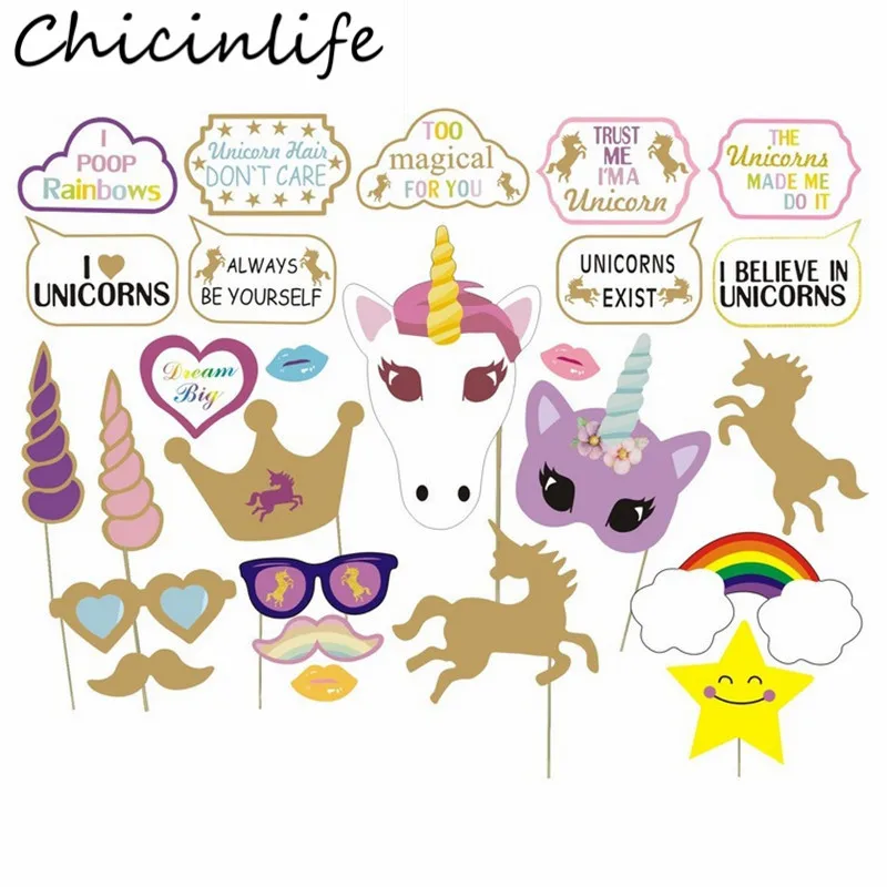Chicinlife Единорог реквизит для фотосессии на день рождения Декор детского душа