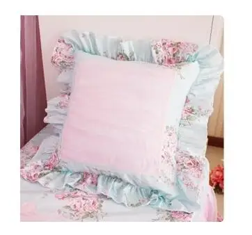 45x45/50x50/60x60cm pink blue Princess flounce pillowcase Square cushion cover pillow case Square cushion covers home decoration