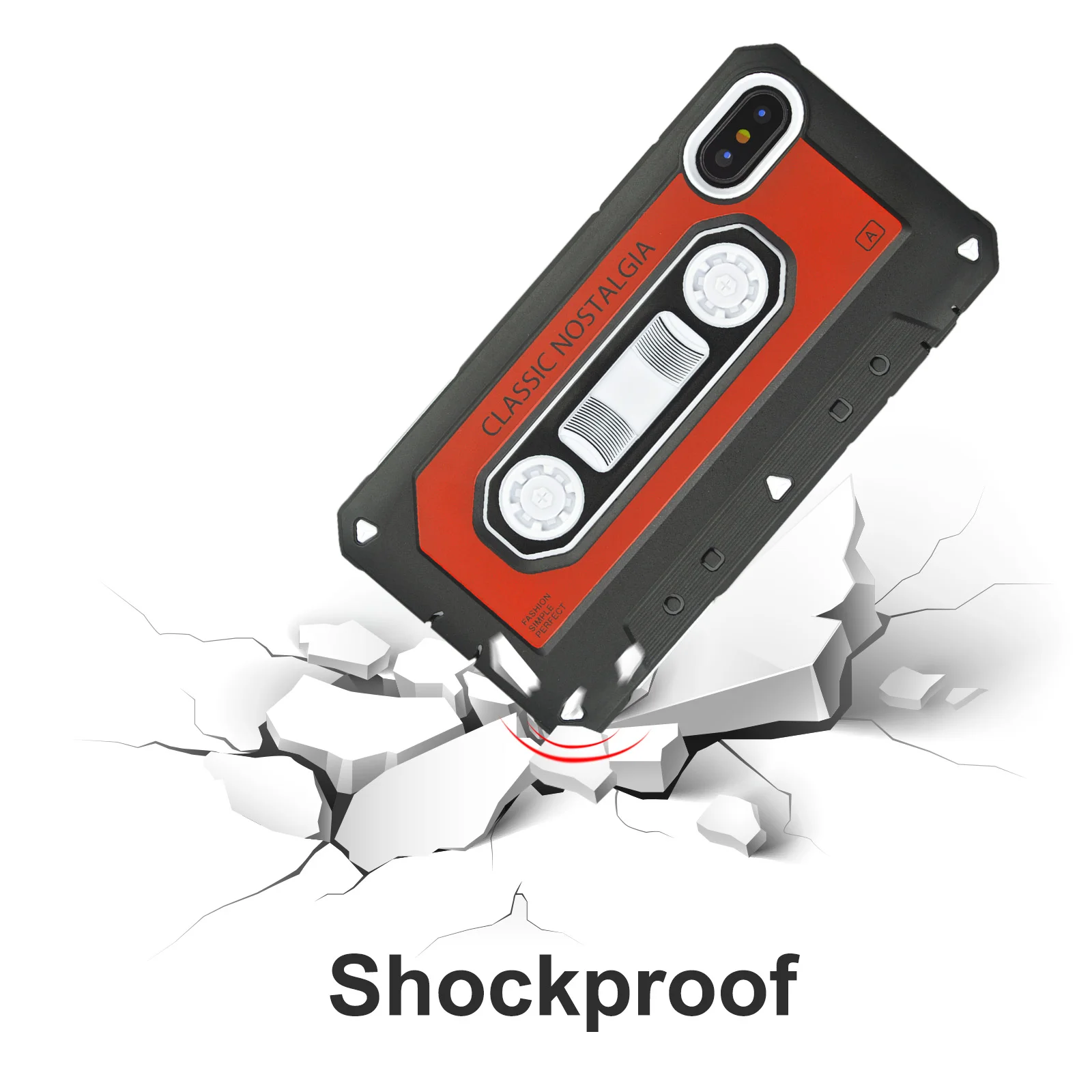Vintage Magnetic Tape Cassette TPU Silicone Black Cases for iphone XS X 6 7 8 6s Plus Soft Phone case Case |