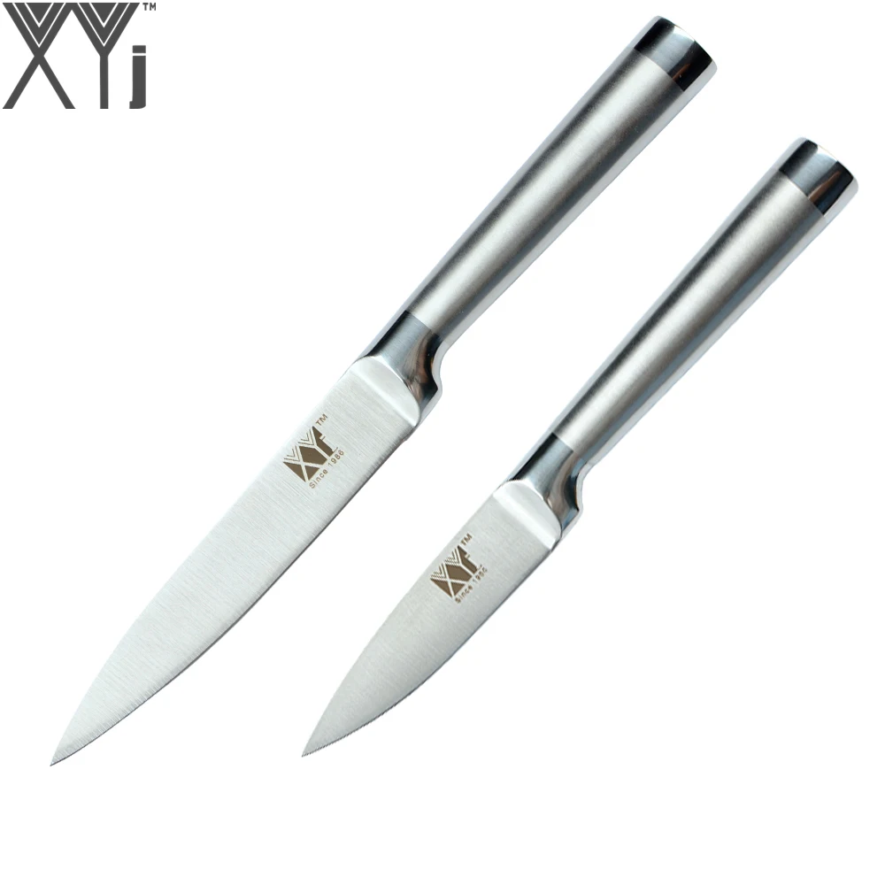 

XYj фирменные ножи из нержавеющей стали, 2 шт., кухонные ножи 3,5 дюйма, универсальный нож для чистки овощей и фруктов, бесшовная сварка, инструм...