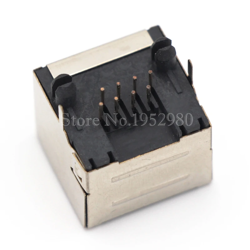 10 шт./лот RJ45 Ethernet разъем PCB Монтажная Сетевая розетка 8P8C медный корпус 16 мм |