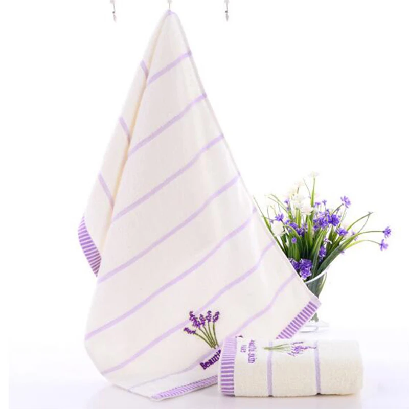 

Baby Soft Fashion Lavender Polyester Cotton Absorbent Drying Bath Towels Baby Children Face Towel Daily Necessities