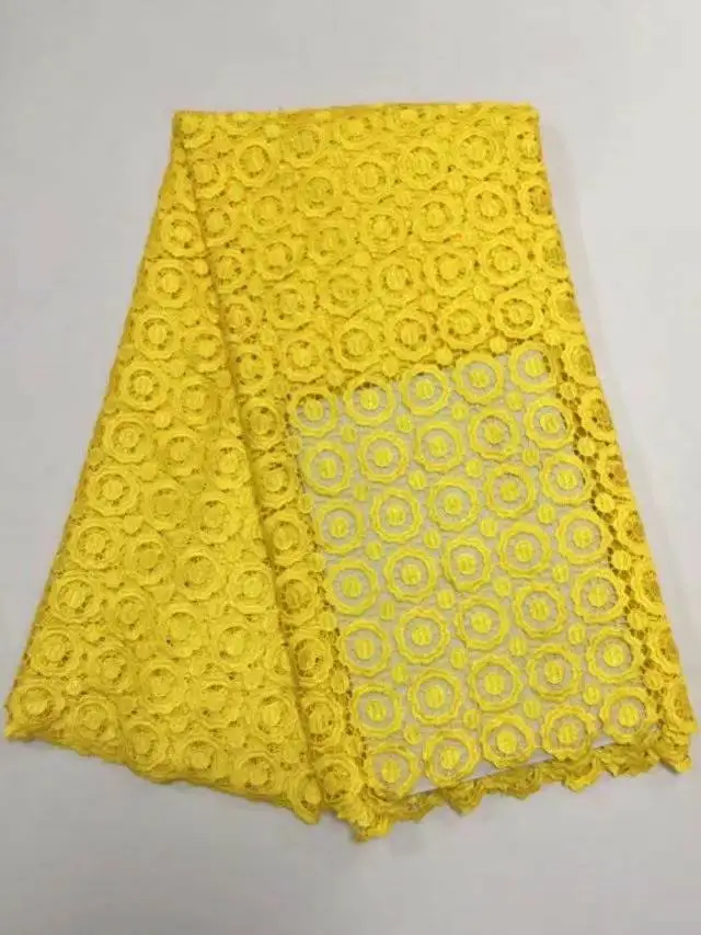 

5 Yards/pc Nice looking royal blue african water soluble guipure lace embroidery french cord lace fabric for clothes BW151-8