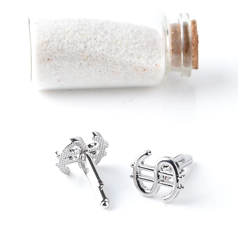 Мужские Запонки с металлическим знаком роскошные Зажимы для галстука