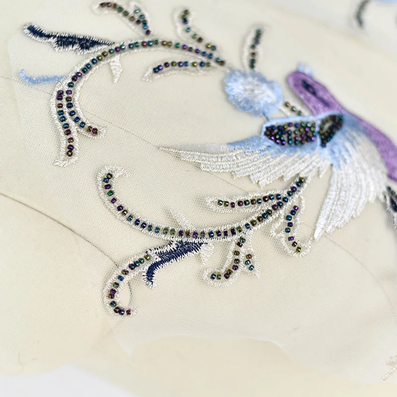 2 шт. Кружевная аппликация с бусинами 34 х17 см | Дом и сад