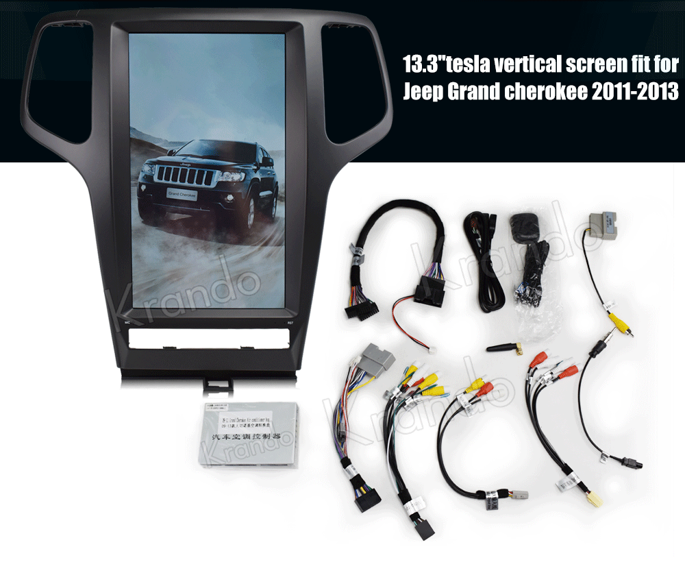 Krando Android 8,1 13," Tesla вертикальный экран автомобиля радио gps навигация для 2011-2013 JEEP Cherokee мультимедийная система wifi