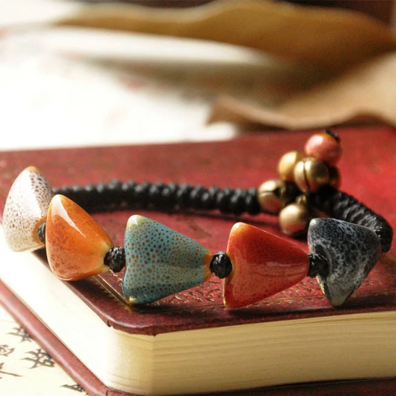 Браслеты из бисера в форме сердца браслеты для женщин и мужчин керамические