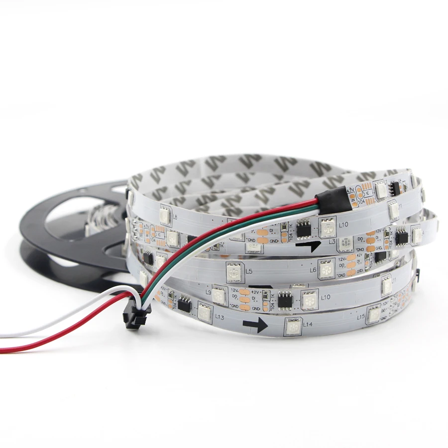 1 м 5 WS2811 5050 SMD RGB полоса света программируемая Адресуемая 30/60 светодиодов/м