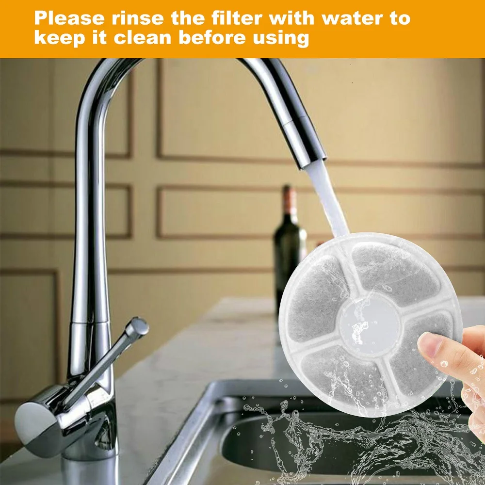 4 шт. сменные угольные фильтры для фонтана|Принадлежности кормления и поения