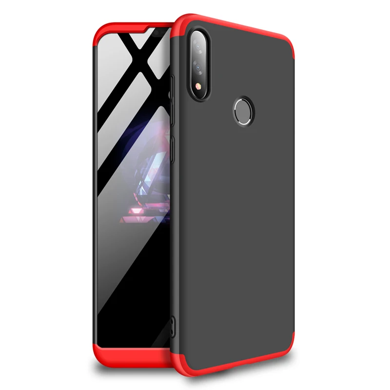 black red Для Asus Zenfone Max Pro M2 чехол Vpower 3 в 1 360 градусов противоударный чехол для телефона Coque Для Zenfone Max Pro M2 ZB631KL задняя крышка - Цвет: black red