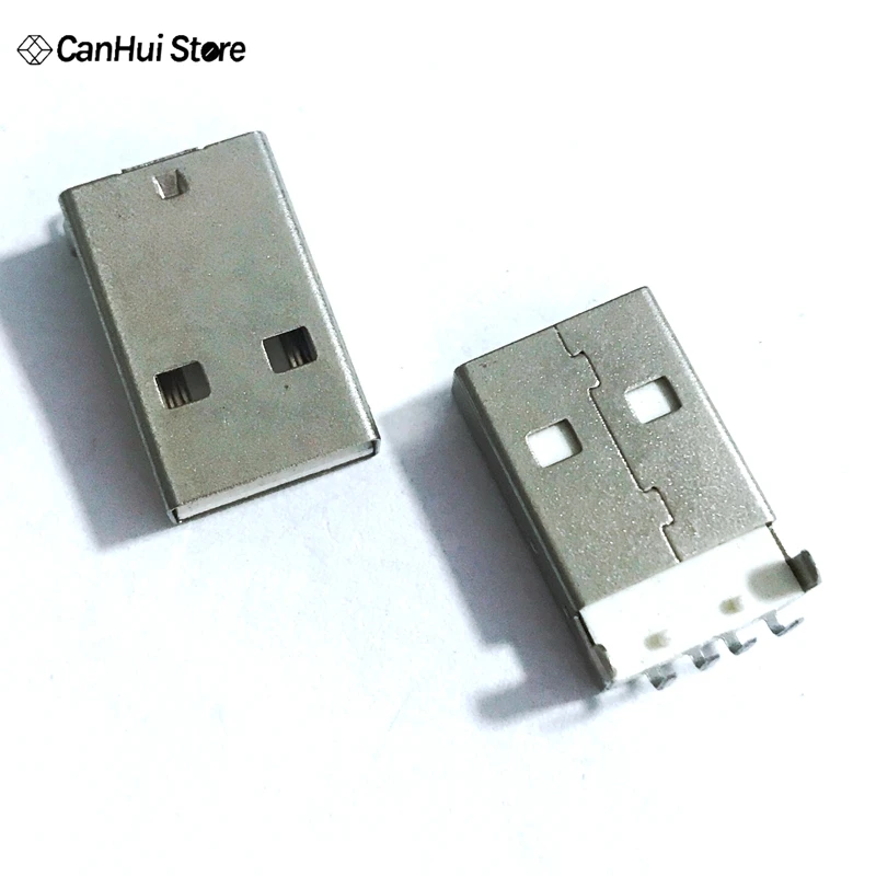 10/20/50 шт./лот USB 2 0 штекер A Тип PCB разъем под прямым углом 90 градусов DIP разъемы белый