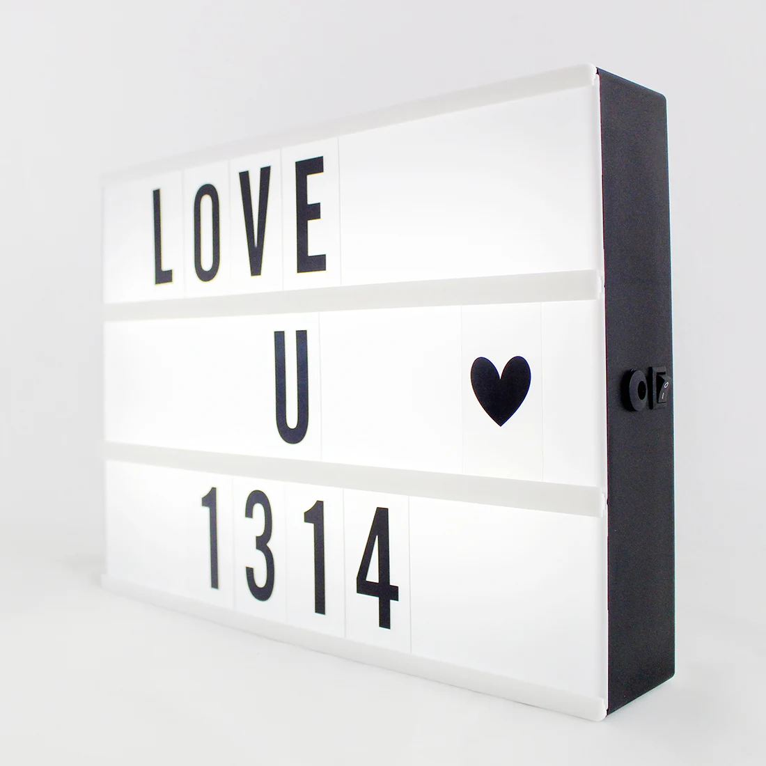 A4 Black 90pcs A4, A6, размер, светодиодный, комбинированный, Ночной светильник, коробка, лампа AA, батарея, сделай сам, буквы, символ, украшение для открыток, лампа, доска для сообщений, светильник, коробка - Испускаемый цвет: A4 Black 90pcs