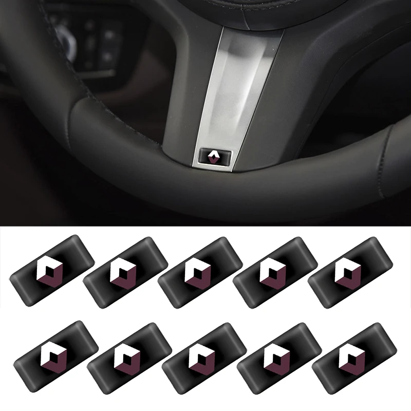 10 шт. 3D Автомобильные декоративные наклейки эмблемы для Renault Megane 2 3 Duster Logan Clio Laguna 2 Captur аксессуары