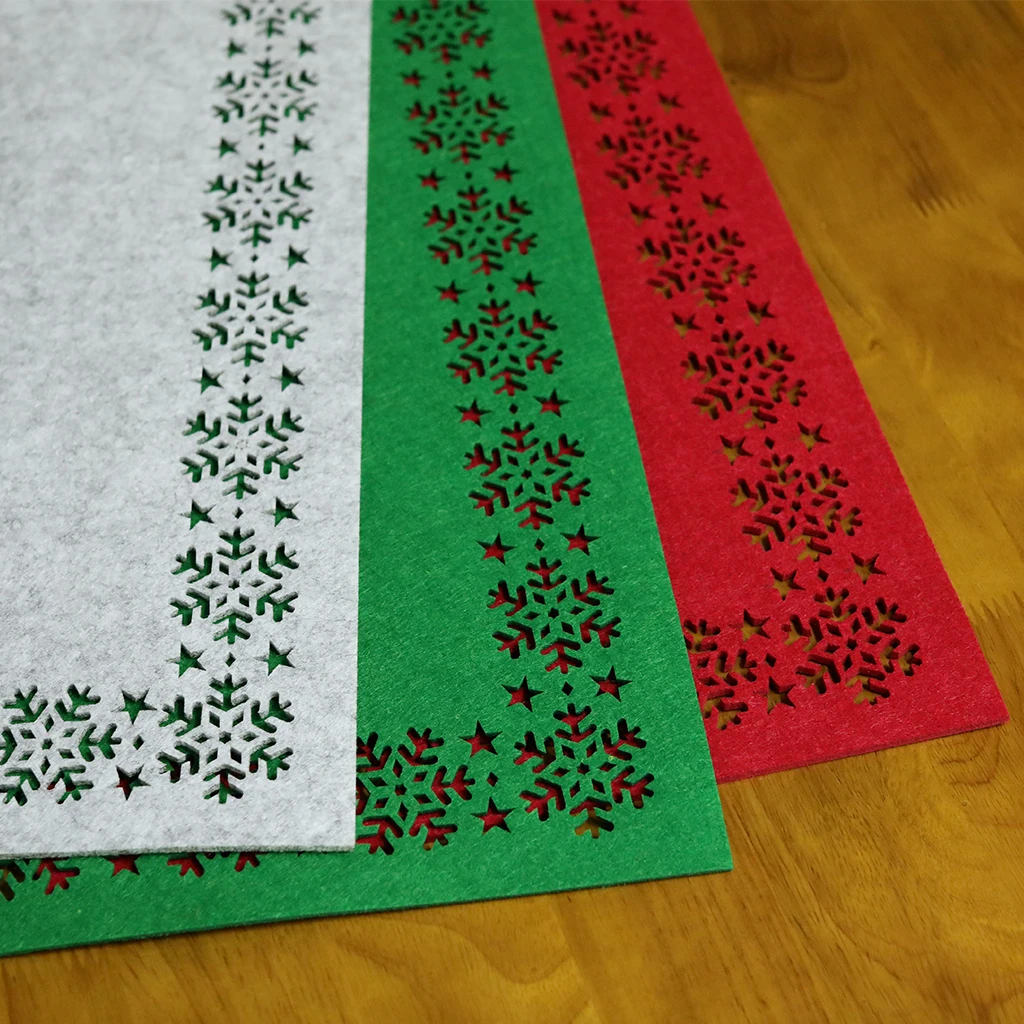 Домашний текстиль Настольная дорожка войлочная ткань однотонное ажурное