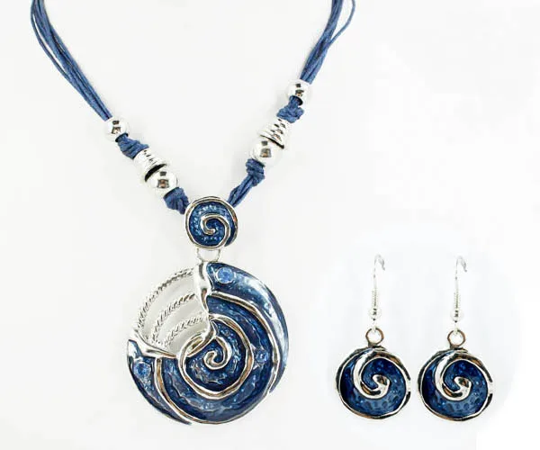 Ожерелья и серьги из сплава с круглым шнуром|necklace and earring set|fashion jewelry setjewelry sets |