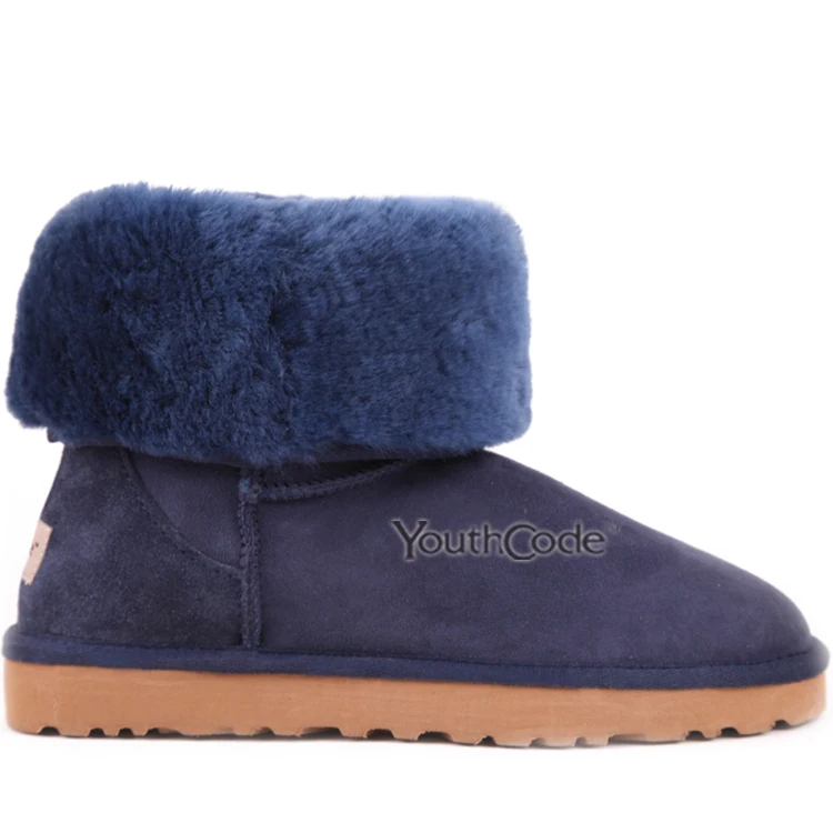 Новейшая модель Роскошные зимние ботинки Женская обувь на плоской подошве