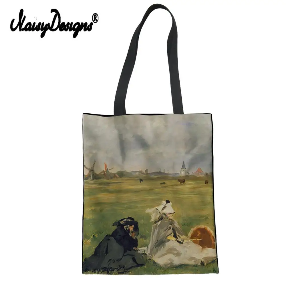 Женская Холщовая Сумка тоут для покупок с принтом|Хозяйственные сумки| |