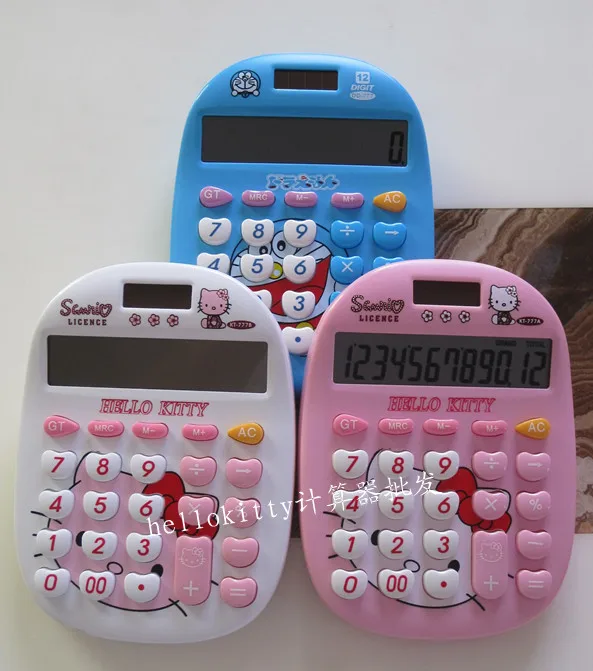 Hello Kitty розовый KT кошка милый компьютер мультфильм калькулятор ключи kt 777|cartoon