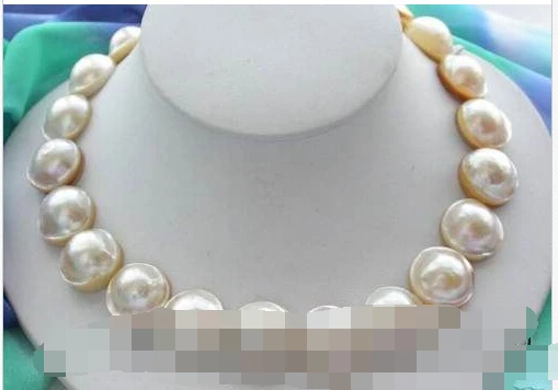 ~~ BJC 00044 white lunette south sea mabe pearl necklace Discount 35% | Украшения и аксессуары