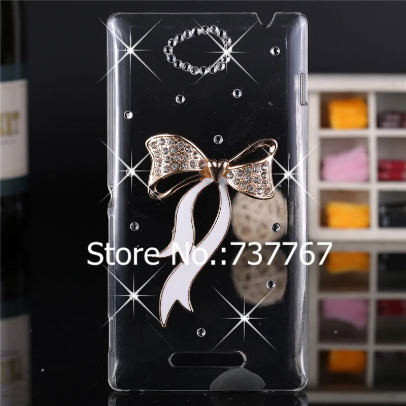 Роскошный 3d чехол для Sony Xperia C S39h со стразами C2305 C2304 чехлы|case for sony xperia|case sony3d case |