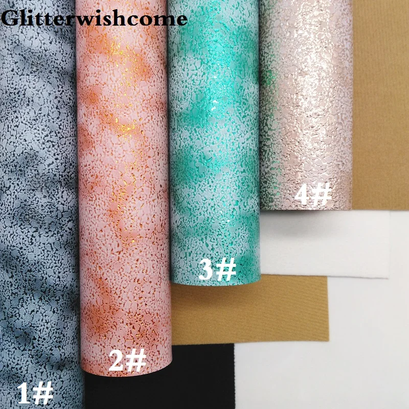 Ткань Glitterwishcome 21x29 см Размер A4 винил для бантов ткань из металлической кожи листы