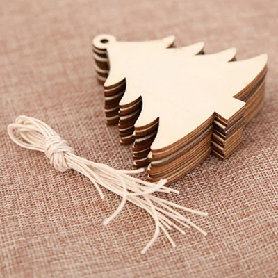 christmas tree 10 шт. деревянное Рождественское украшение для елки, звезды, снежинки, ангел, снеговик, колокольчики, сапоги, лося, Рождественская елка, украшения - Цвет: christmas tree