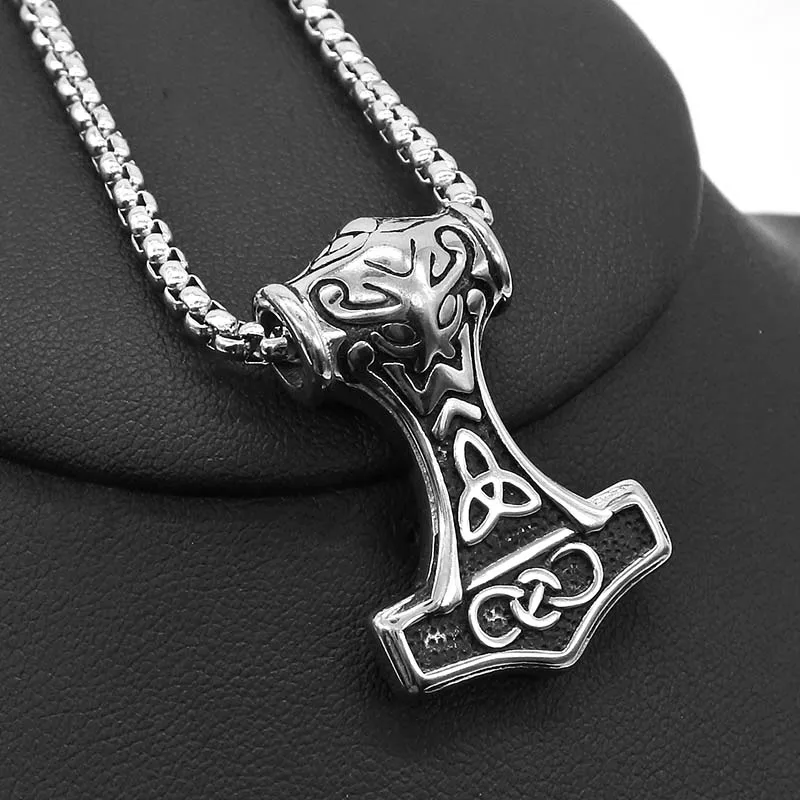 AMUMIU Подвески мужские ожерелья Мода кулон Цепочки и удачи на скрытую металла