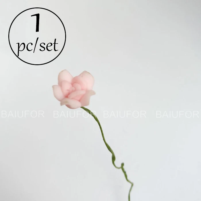 Rose 1 piece BAIUFOR мини животные миниатюрная Фея Сад Декор Пейзаж из мха аксессуары diy Террариум фигурки Дельфин Пингвин Лебедь автобус - Цвет: Rose 1 piece