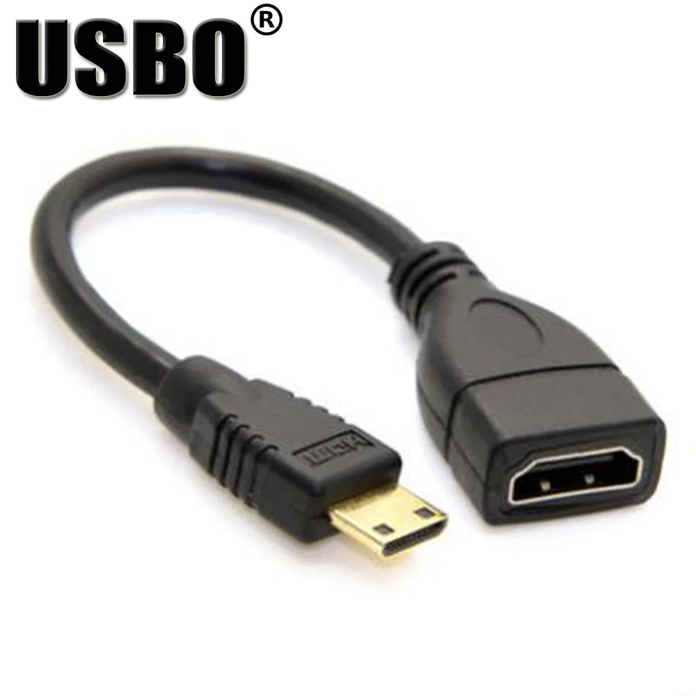 Черный 0 1 м высокоскоростной позолоченный разъем коннектор HD монитор 4 в мини HDMI