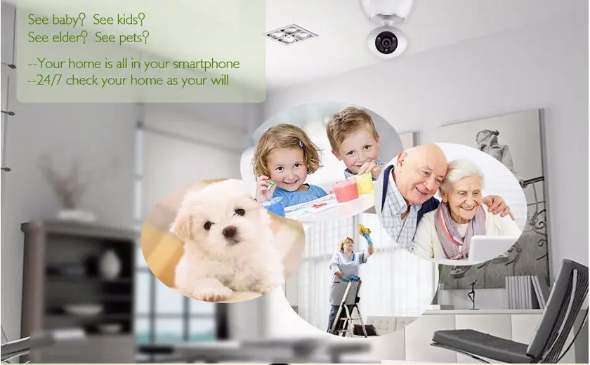 SmartYIBA Home Security Wifi GSM Burglar Alarm System APP Remote Control Spanish Russian Voice Video IP Camera Smart Sokcet