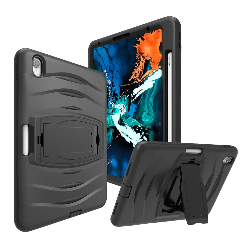 Для iPad pro 12 9 2018 чехол с зарядкой apple pencil holder силиконовый протектор противоударный