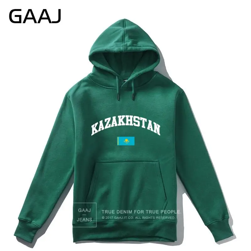 GAAJ Kazakhstan Flag мужская толстовка женская мужская на молнии Повседневная флисовая толстовка с капюшоном пальто Мужская Уличная одежда Felpe# GUJQ8 - Цвет: Dark Green