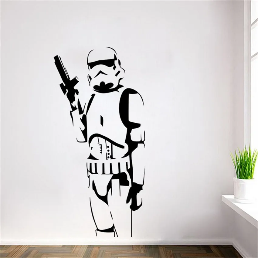 DIY Звездные войны Характер Наклейки Подходит Для Гостиной Home Decor Картин|wall