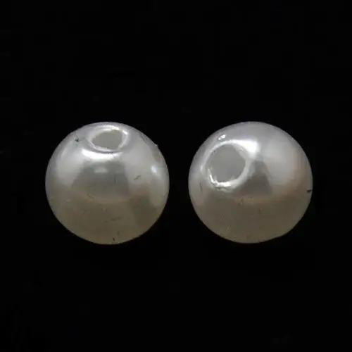 

ABS Acrylic Imitation Pearl Ball Beads, Round, White, 8mm, Hole: 2mm; about 1900pcs/pound