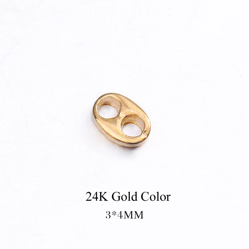 24K Gold Color 10 шт. 24K позолоченные латунные серьги соединитель Серьги Подвески для изготовления ювелирных изделий - Цвет: 24K Gold Color