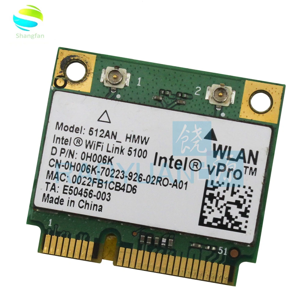 Беспроводной адаптер 512AN_HMW для Intel WiFi Link 5100 MINI PCI-E карта Wlan адаптер для ноутбука 2,4G/5 Ghz для Dell