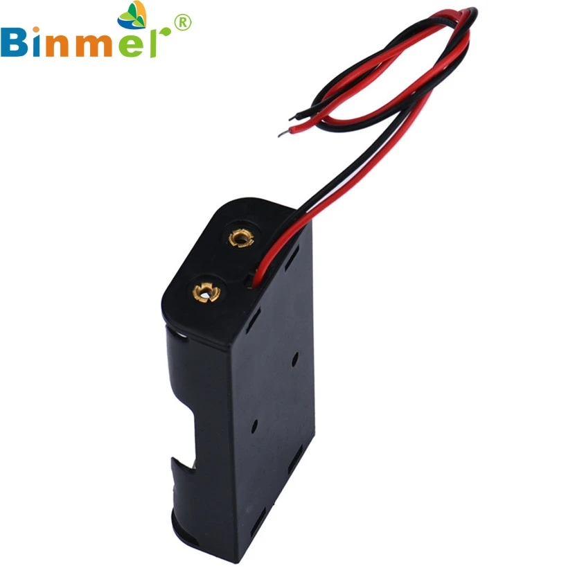 Binmer Mecall Tech Box Holder для 2 x AA Black с проволочными выводами пластиковый чехол хранения