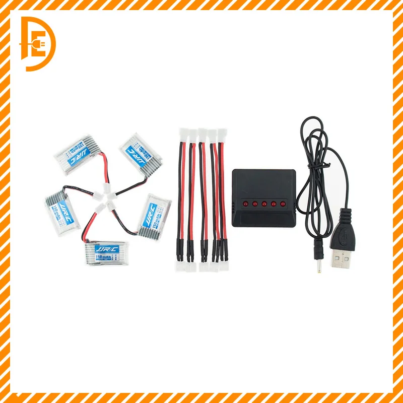 5 шт. 3 7 В 150 мА · ч li-po Batterie et x5 USB chargeur pour Eachine E010 Furibee F36 JJRC H36 RC Quadcopter Pices De rechanger |
