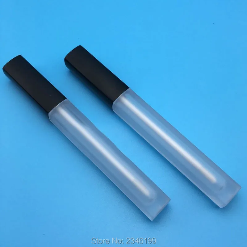 Матовая прозрачная квадратная туба для блеска губ 3 5 мл 50 шт./лот с алюминиевой