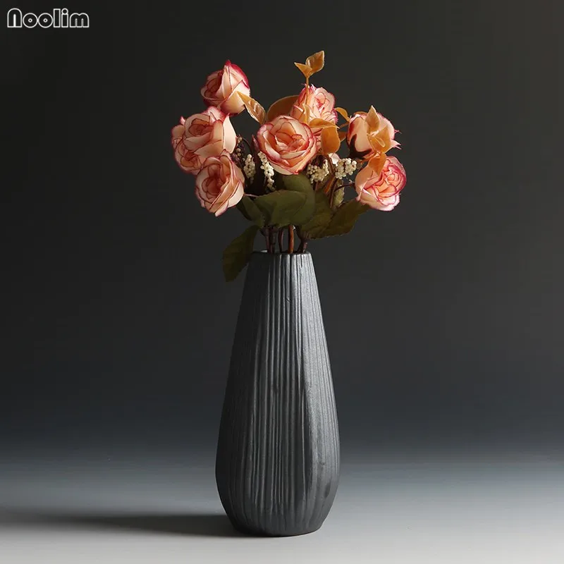 Цзиндэчжэнь модная классическая черная керамическая ваза Ретро контейнер