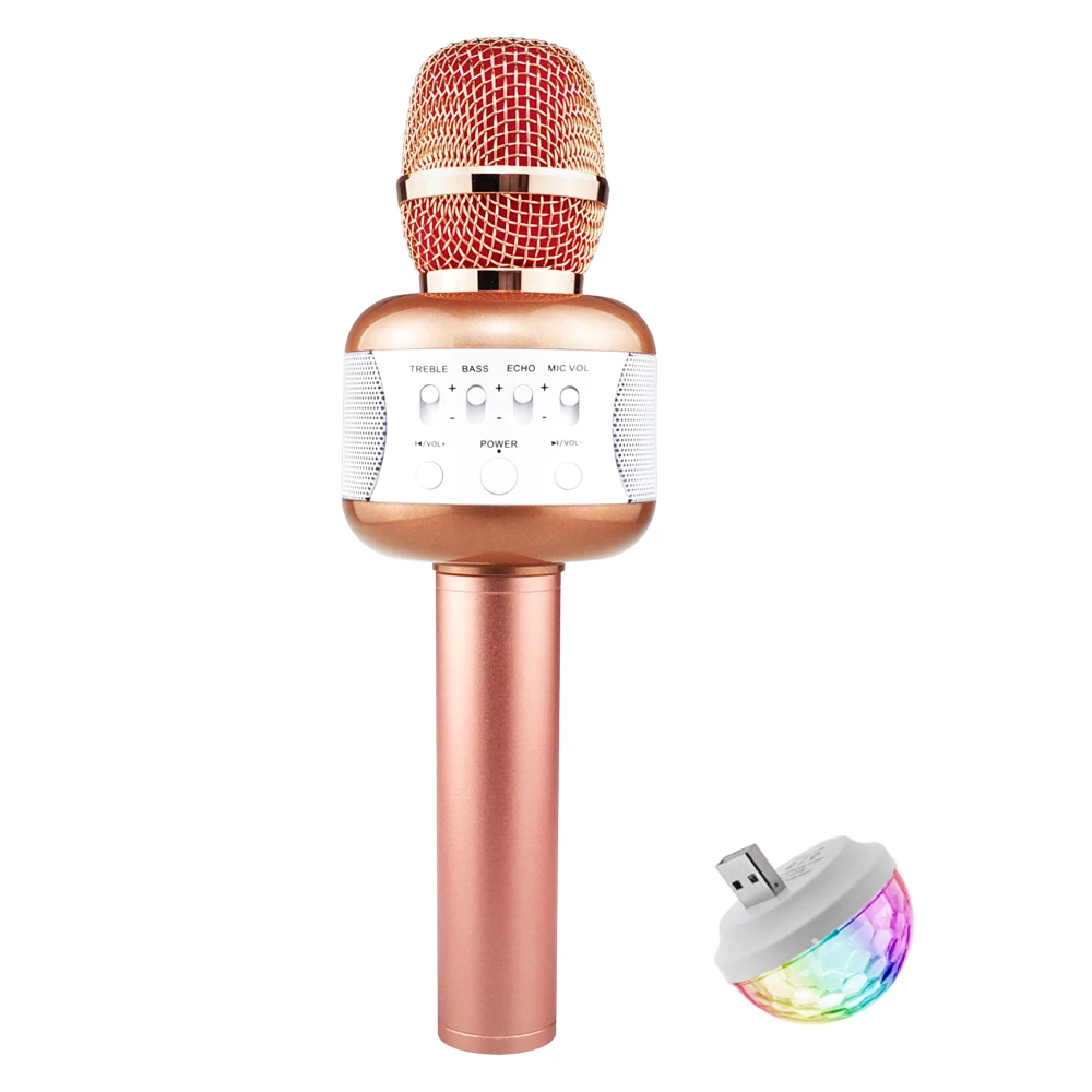 Микрофон профессиональный беспроводной караоке Mikrofon Microfone Bluetooth динамик KTV